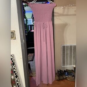 Zenana Outfitters Mauve Textured jumpsuit